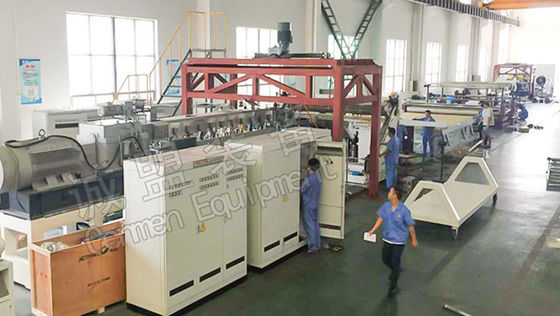 4 Roller Cast Film Extrusion Line Waterproof Roll Twin Screw Extruder Machine